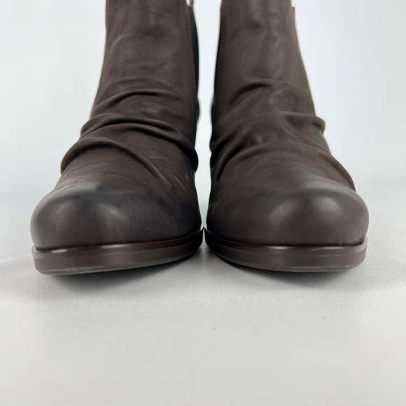 Paul Green Womens Jano Brown Leather Scrunch Chelsea Ankle Boot size US 8.5 UK 6 - Picture 4 of 13